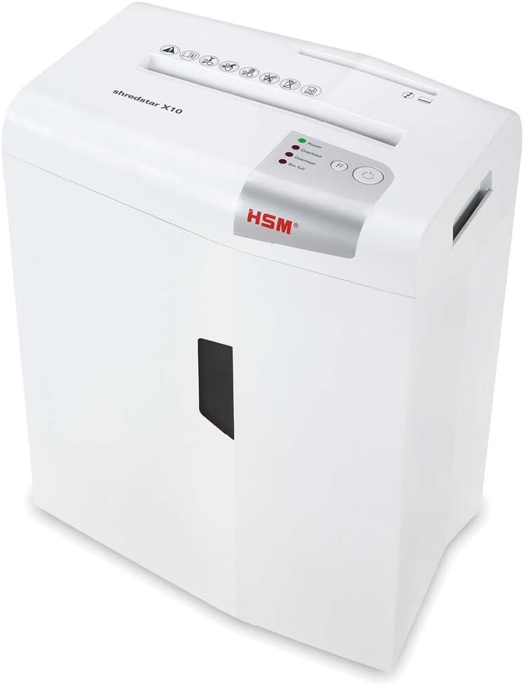 HSM HSM shredstar X10 Aktenvernichter I Partikelschnitt 4,5x30 mm I 10 Blatt