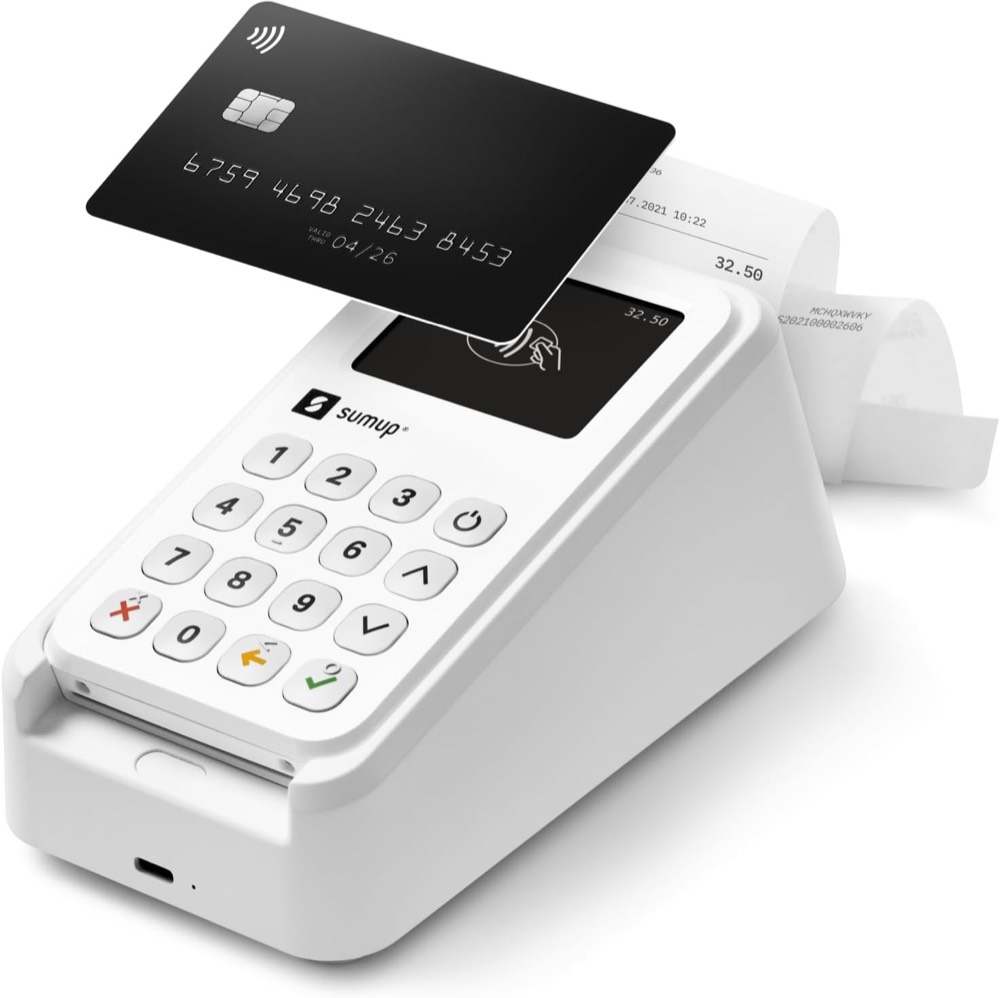 SumUp SUMUP 3G+ Terminal 3G Quittungsdrucker mit Ladegerät