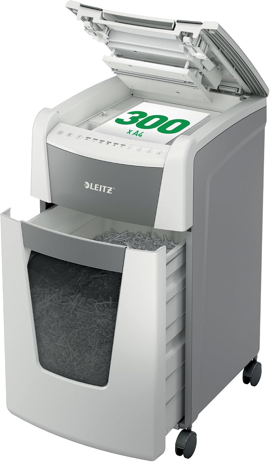 Leitz IQ Autofeed Office Aktenvernichter, 300 Blatt Papierstapel schreddern