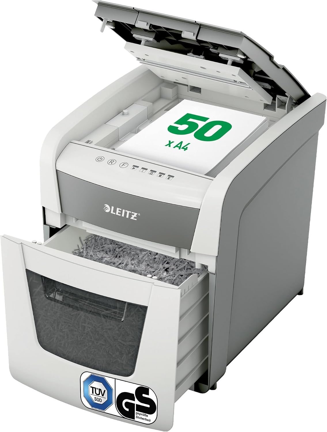 Leitz IQ Autofeed Small Office Aktenvernichter, 50 Blatt Papierstapel