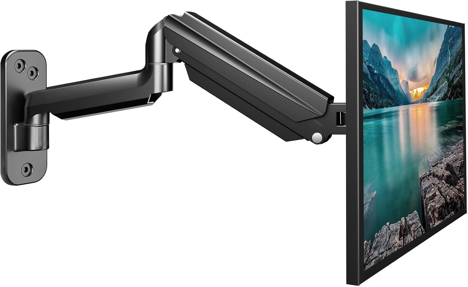 suptek suptek Monitor Wandhalterung für 13-32 Zoll LED/LCD/TV Bildschirm bis 9 kg, Monitor Halterung mit voller einstellbaren Gasfeder, Höhenverstellbar, Neigbar Schwenkbar und Drehbar, VESA 75/100