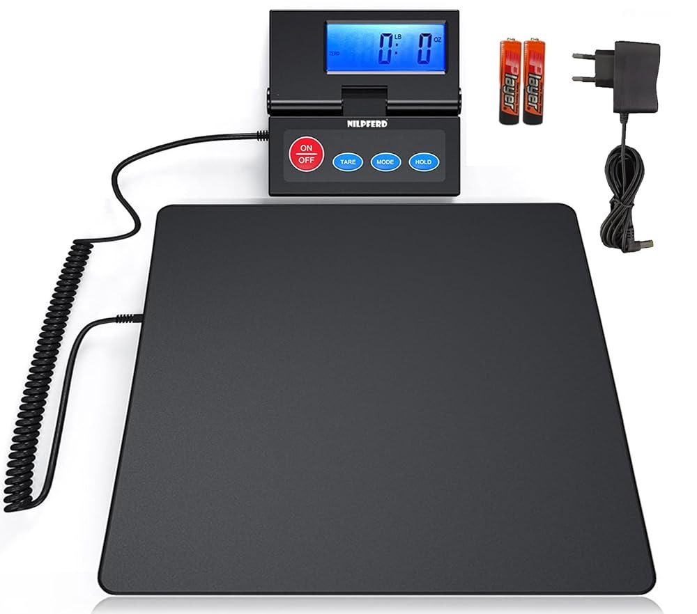 Nilpferd Nilpferd Paketwaage PostwaagePlattformwaage Bis 50kg|D=2g,Briefwaage mit…