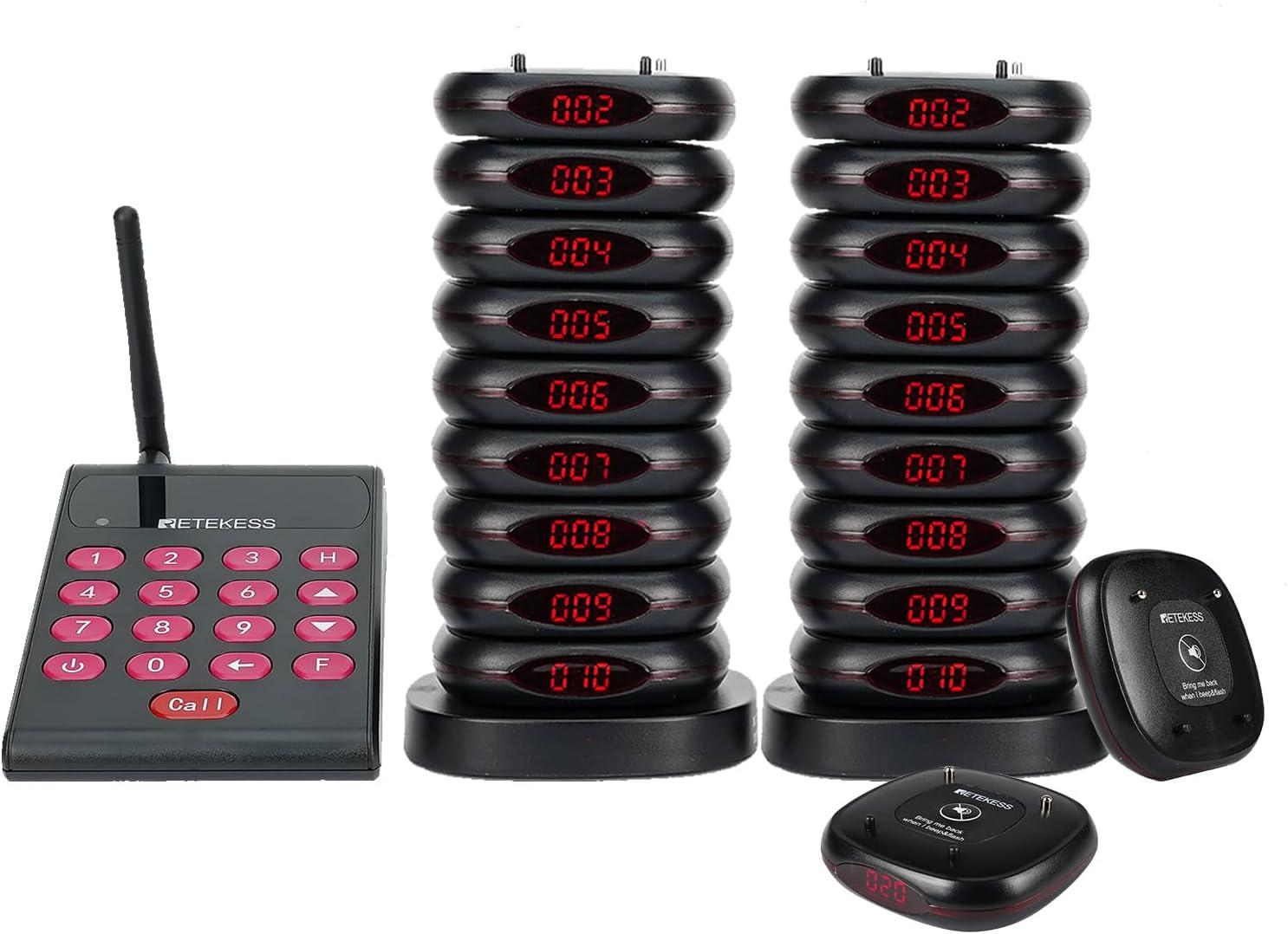 Retekess TD161 Pager Rufsystem, Restaurant Pager, 20 Pagers