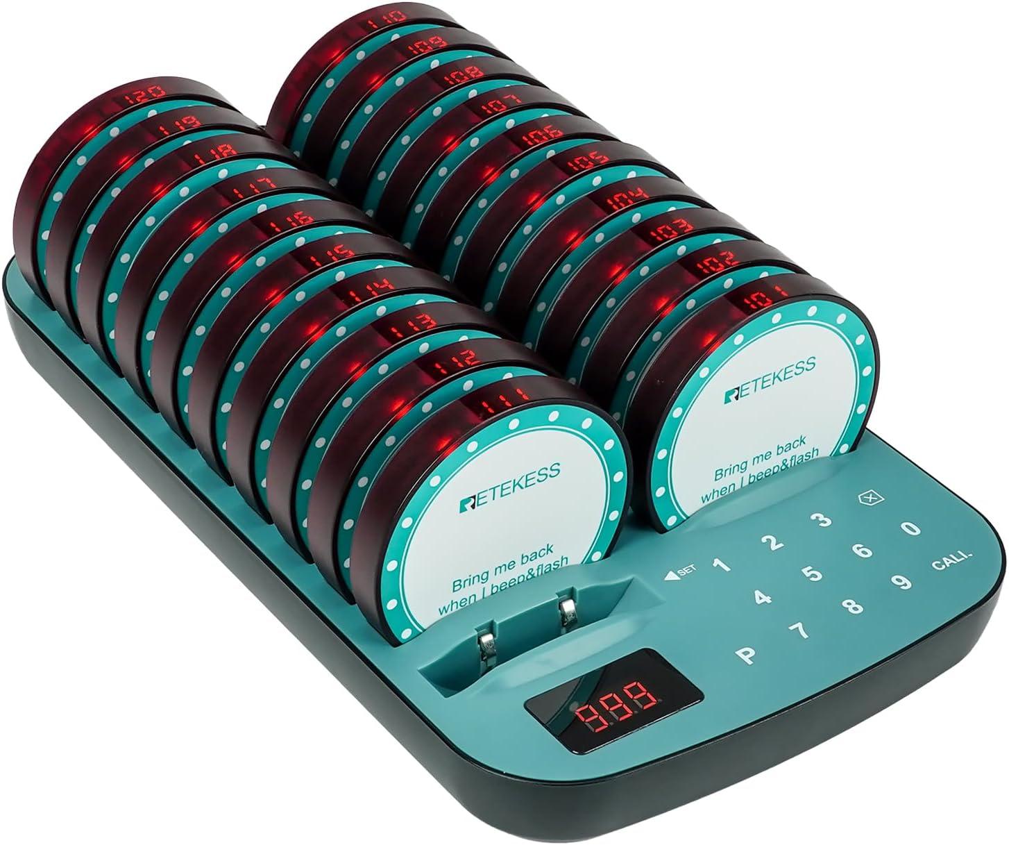 Retekess TD167A Pager Rufsystem, Restaurant Pager, 20 Pagers