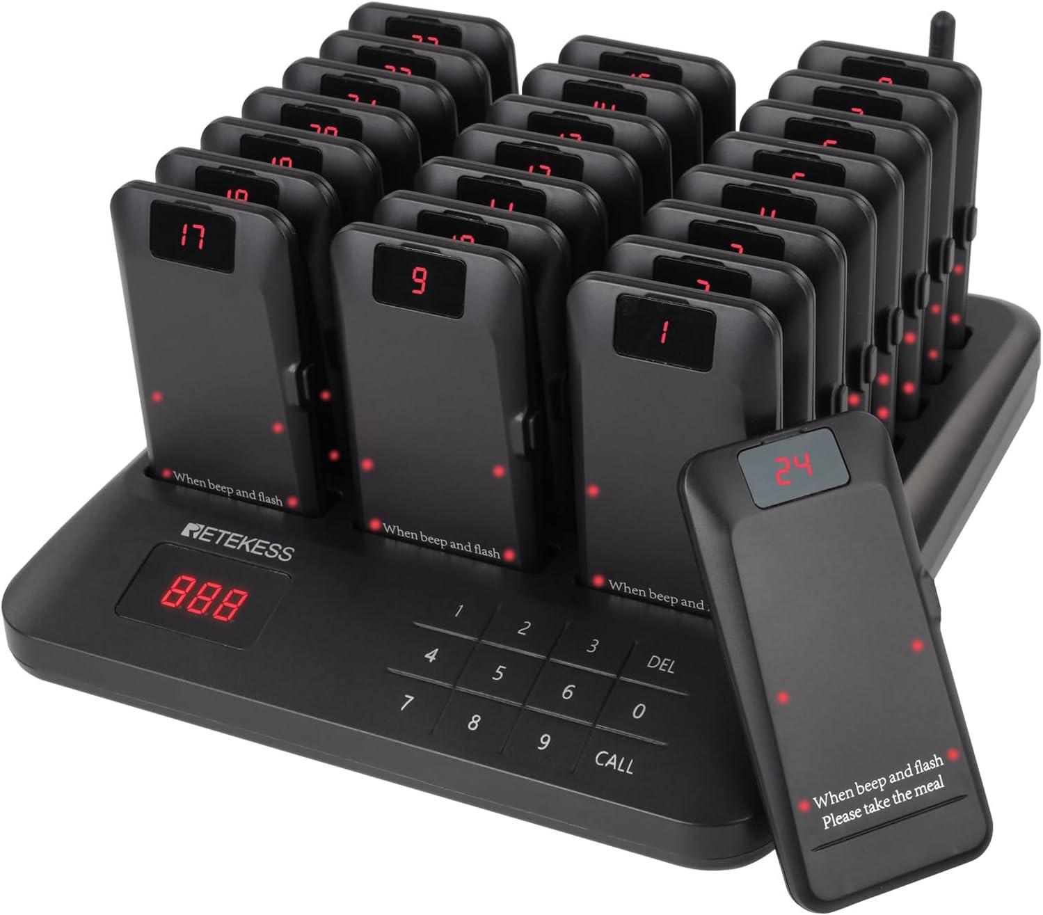 Retekess Retekess TD157P Pager Rufsystem, Rufsystem Gastronomie, 24 Pagers