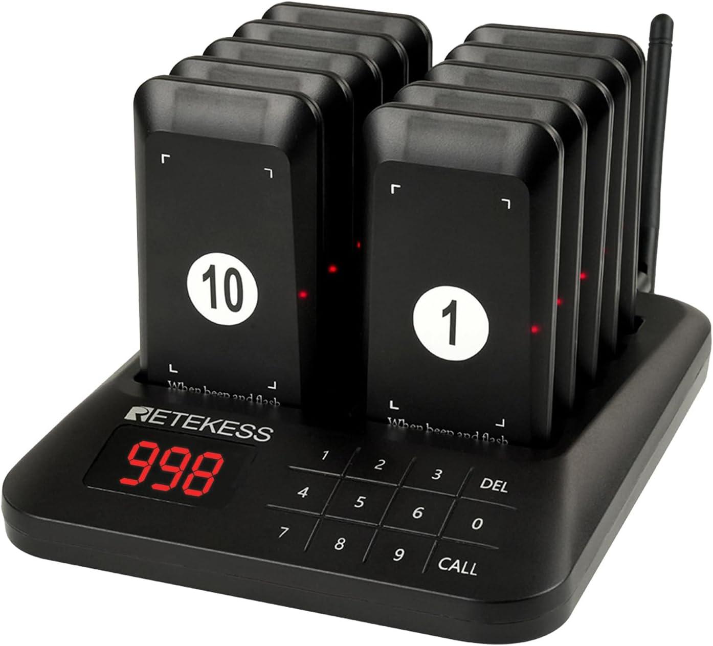 Retekess Retekess TD157S Pager Rufsystem, Gästerufsystem, 10 Pagers