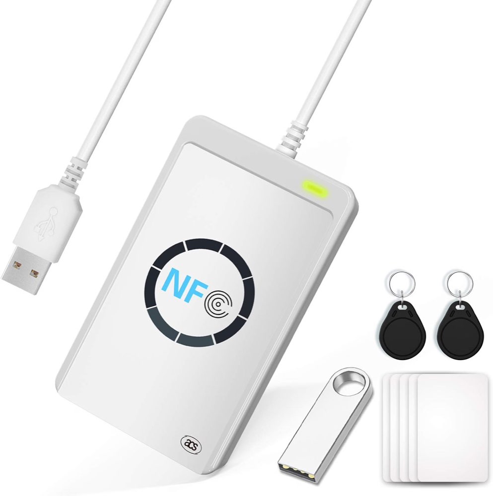 NIERBO USB NFC RFID Reader Writer Kartenleser Chip RFID Lesegerät Fast NFC Reader Schreiber ACR122U…