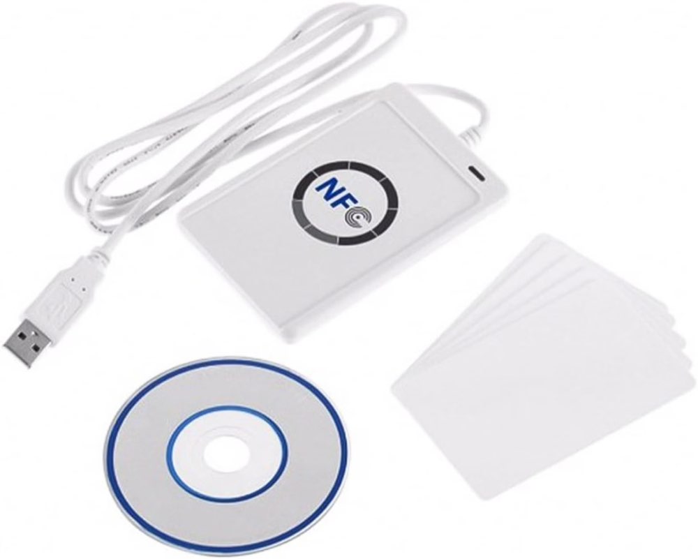 RFID-Leser NFC-Leser/-Schreiber ACR122U ISO 14443A/B RFID-Kartenleser Kontaktloser Smart Card Reader Writer mit USB-Kabe