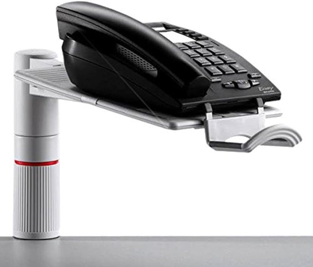 Novus PhoneMaster Schreibtisch Telefonhalterung lichtgrau, 26 x 17 x 14 cm
