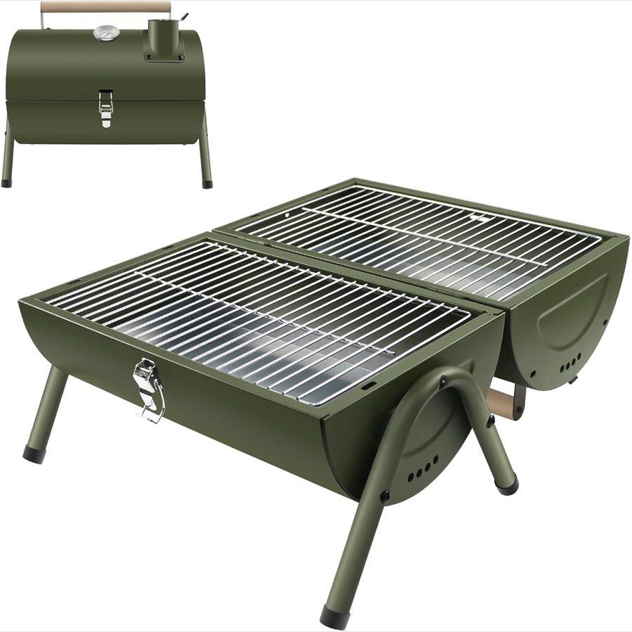 kisidus Holzkohlegrill, doppelte Grillfläche laut Titel