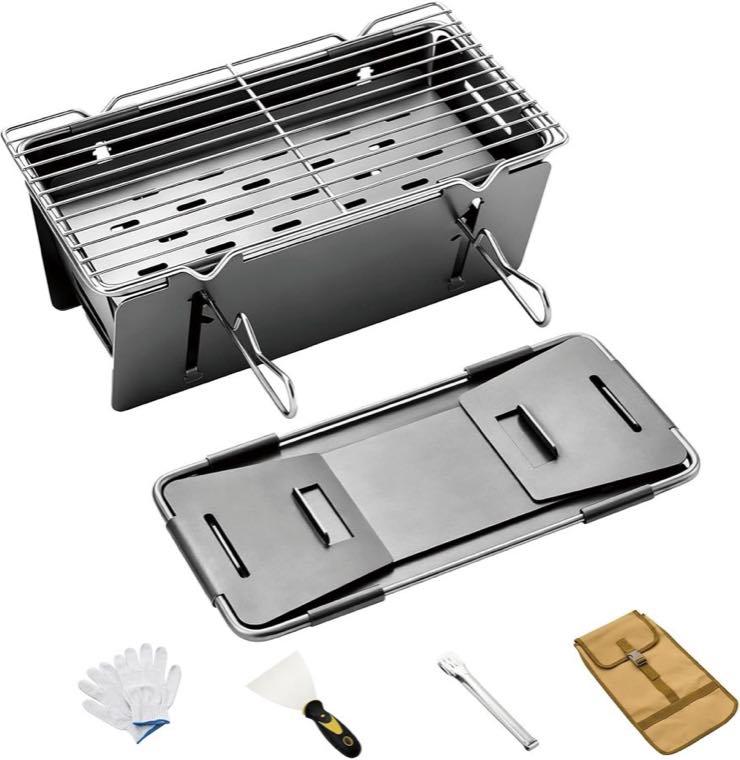 VYRNEXA faltbarer Holzkohlegrill, 35 × 23 cm laut Titel