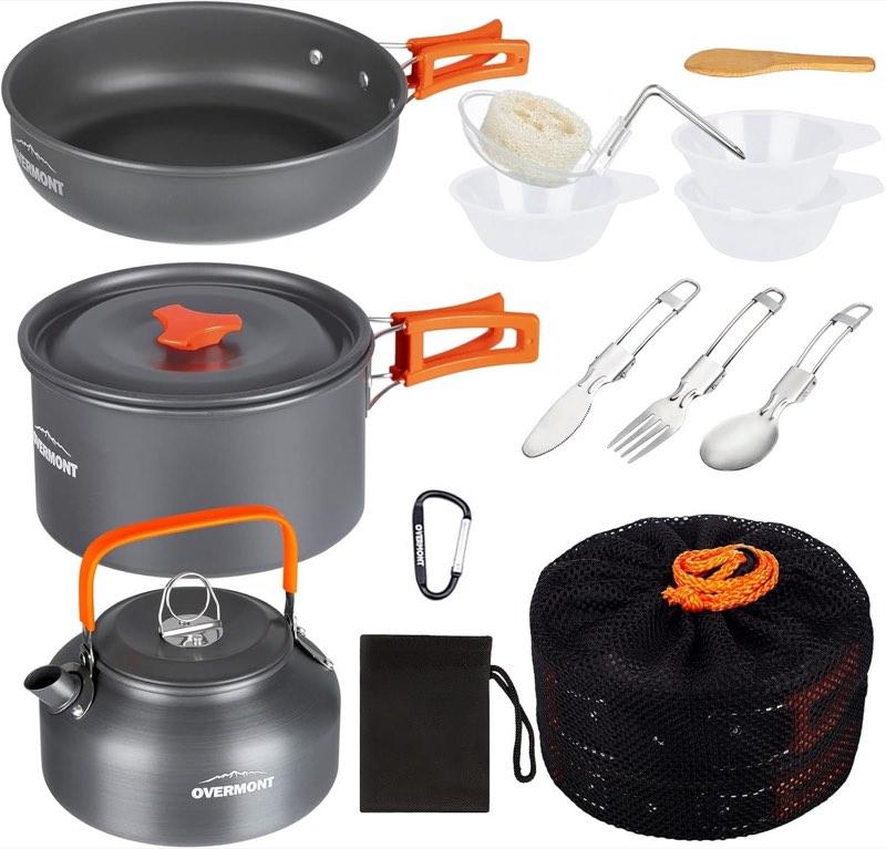 OVERMONT Camping-Kochgeschirr-Set