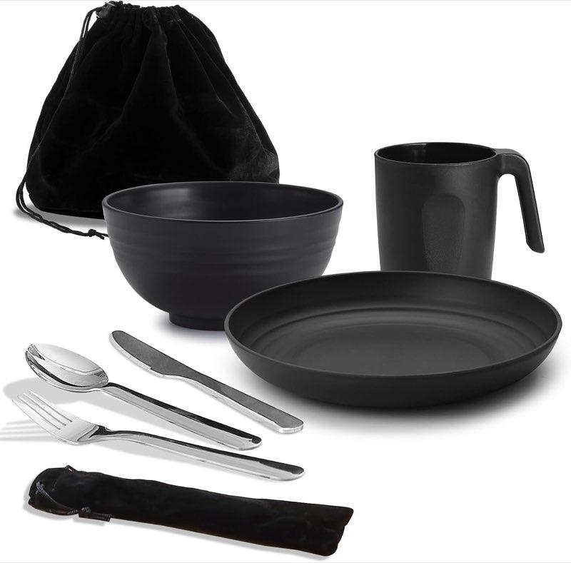 ReaNea Camping-Messkit, Schwarz