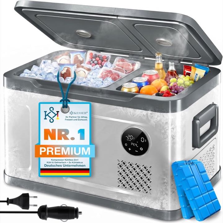 KESSER Kompressor-Kühlbox Doppelzone 31 L