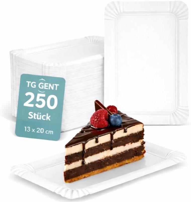 TG-GENT Pappteller eckig 13 × 20 cm, 250 Stück