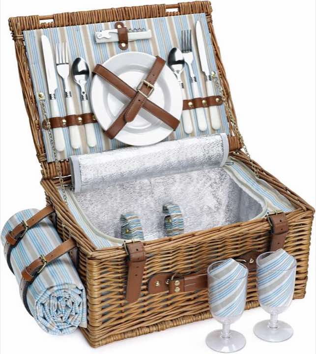HappyPicnic Weiden-Picknickkorb