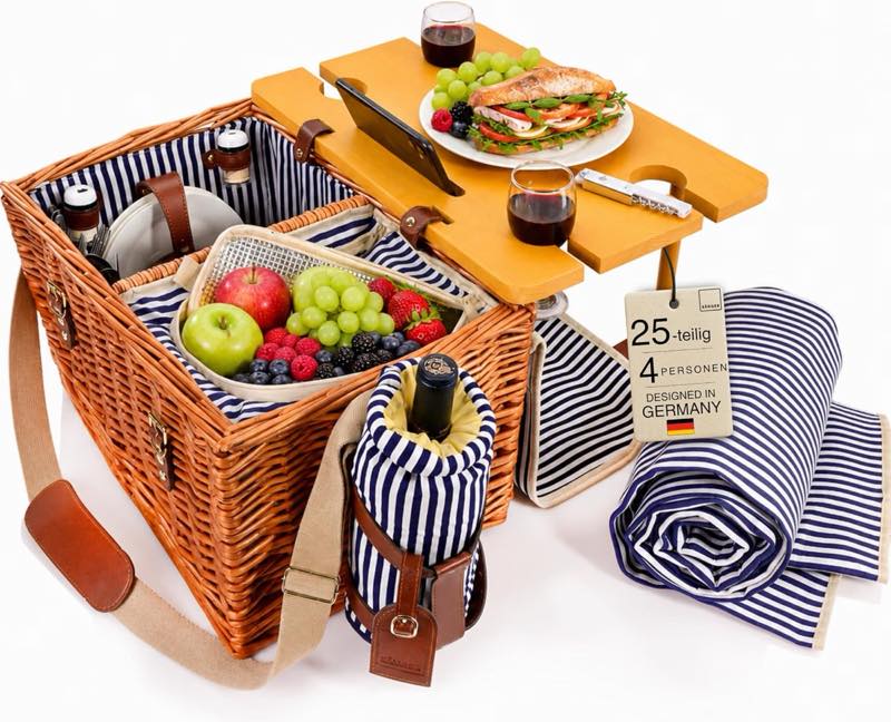 Sänger Picknickkorb Borkum mit Tisch