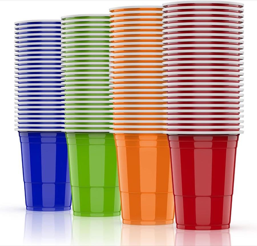 AOLUXLM V100-1 Becher bunt 473 ml, 100 Stück