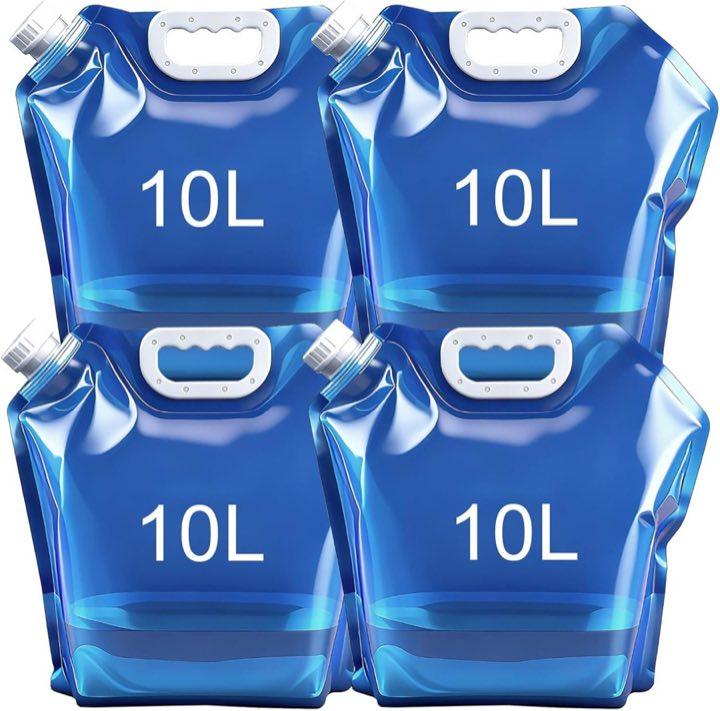 Dalephoric 4 faltbare Wasserkanister je 10 L, blau, PE