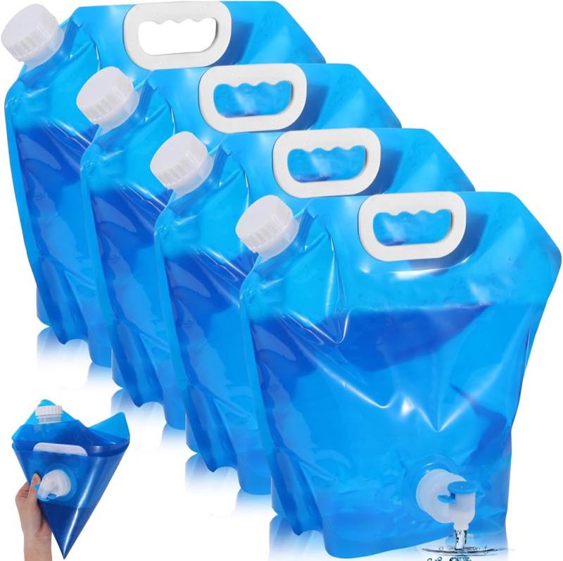 Vozitug faltbarer 10-L-Wasserkanister mit Hahn, Blau