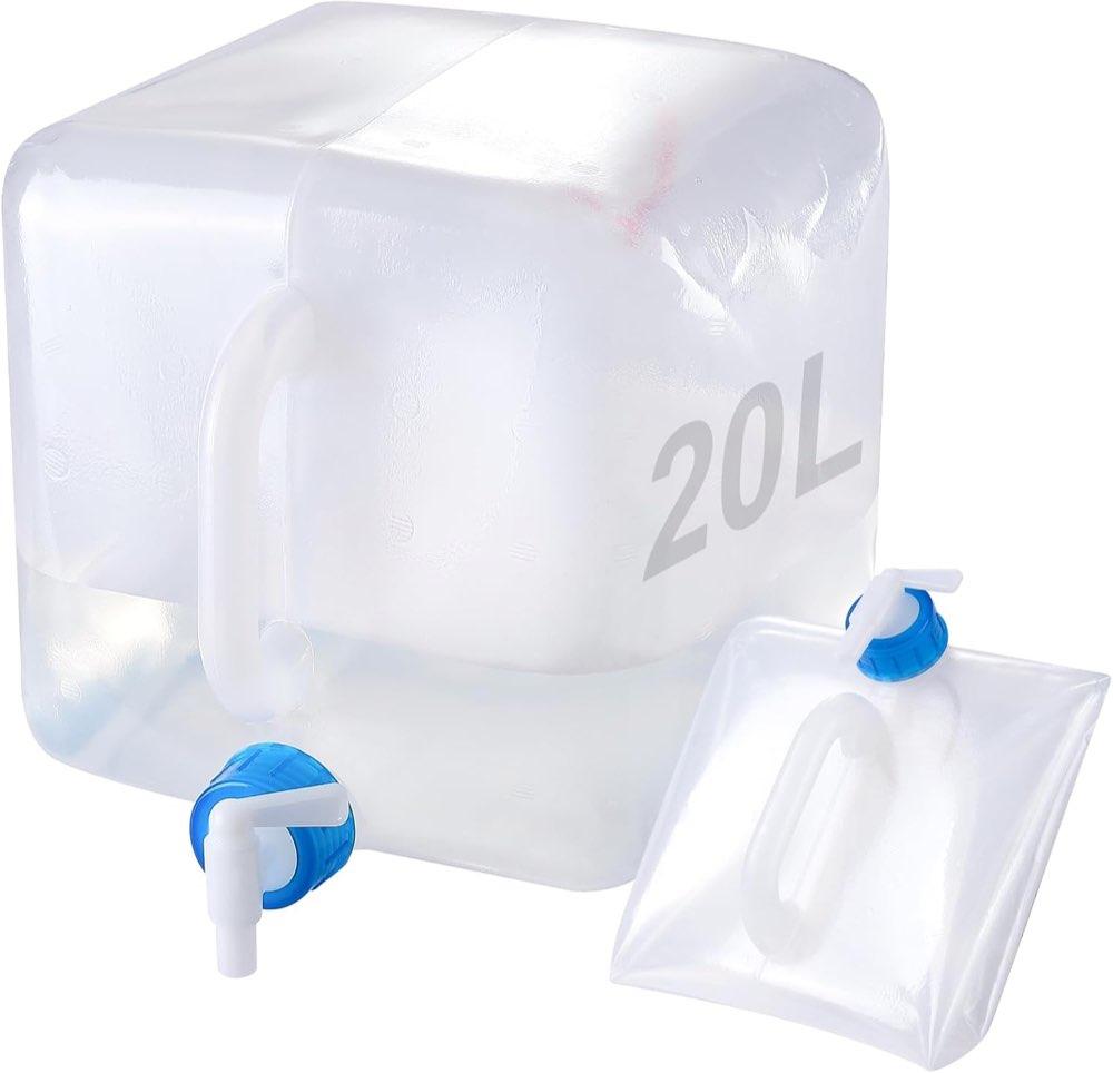 Jarkyfine Jarkyfine faltbarer Wasserkanister mit Dosierhahn, 20 L, Rot