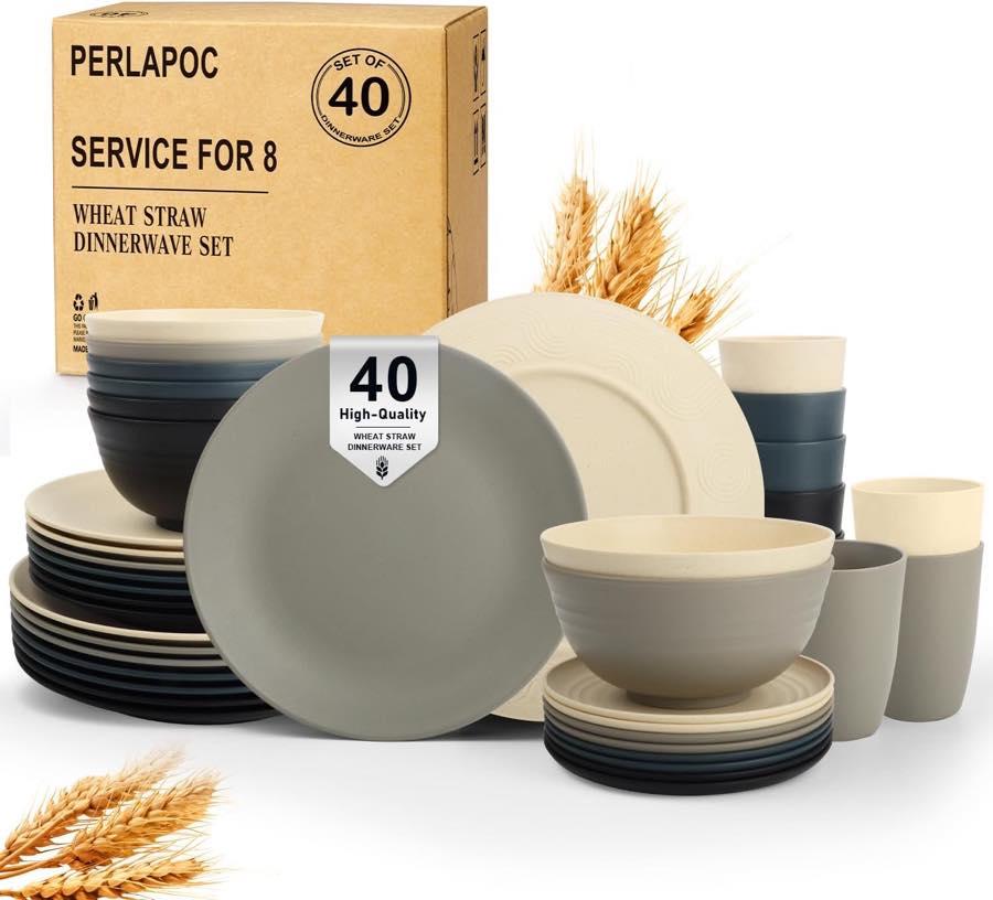 Perlapoc Perlapoc 40-teiliges Geschirr-Set