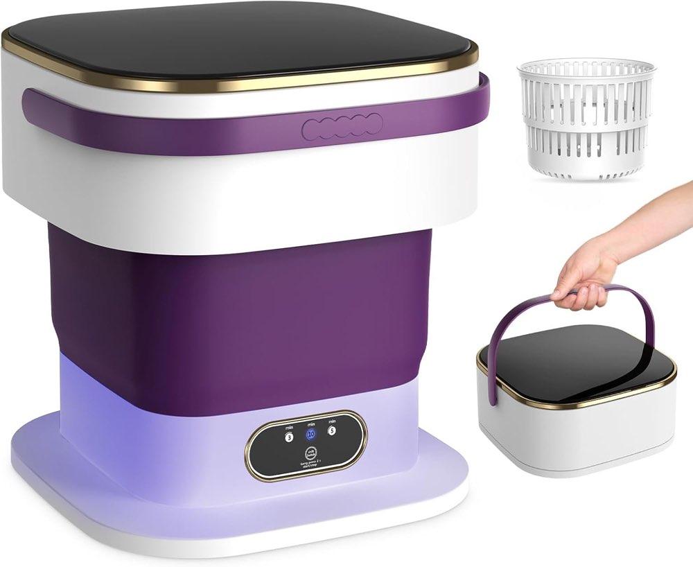 Astarama faltbare Mini-Waschmaschine 15 l, lila