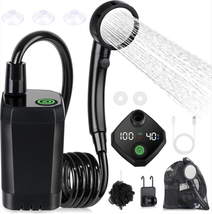Spopal 6000 mAh Akku-Pumpe schwarz
