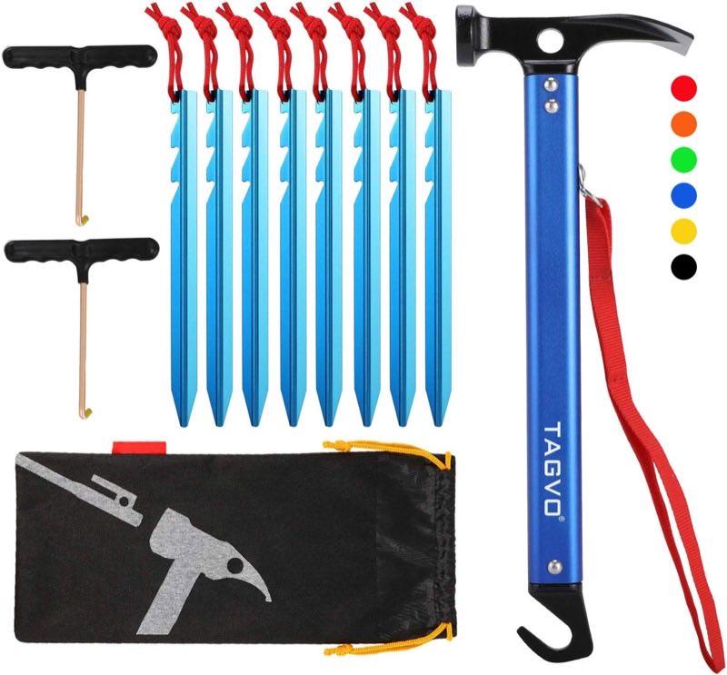 TAGVO Hammer-Set mit 8 Heringen