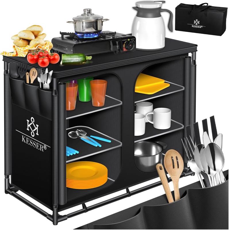 KESSER Campingschrank Typ F6, Schwarz