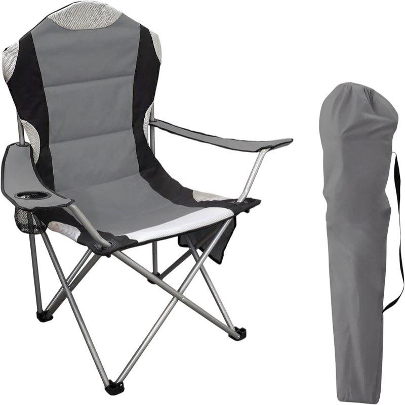 Spetebo XXL Campingstuhl Deluxe, extra breit, bis 150 kg laut Titel