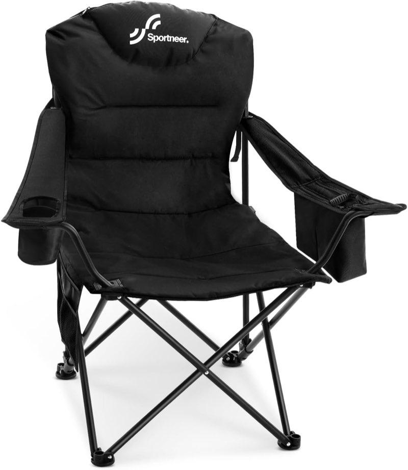 Sportneer Campingstuhl bis 160 kg, faltbar, 3 verstellbare Winkel
