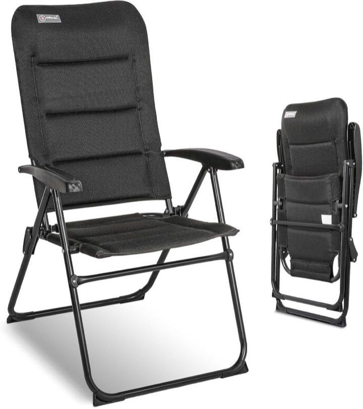 Homecall Campingstuhl faltbar bis 150 kg, Gartenstuhl klappbar, 5-Fach verstellbar