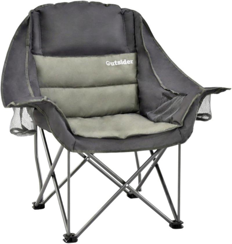 OUTSIDER Übergroßer Campingstuhl 180 kg, gepolstert, klappbar, Grün