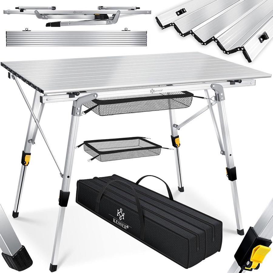 KESSER Rolltisch Silber 90 × 53