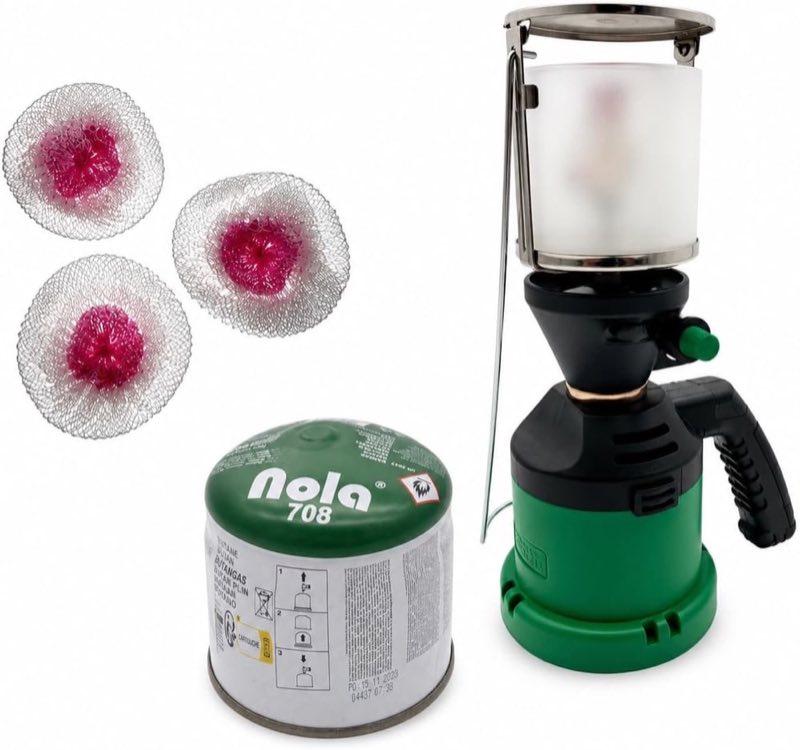 Nola Gaslampe inkl. 190g Gaskartusche und 3 Glühstrümpfen