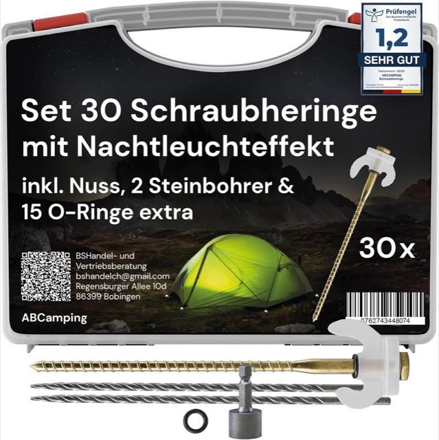 ABCamping 30 Stück mit Bohrern