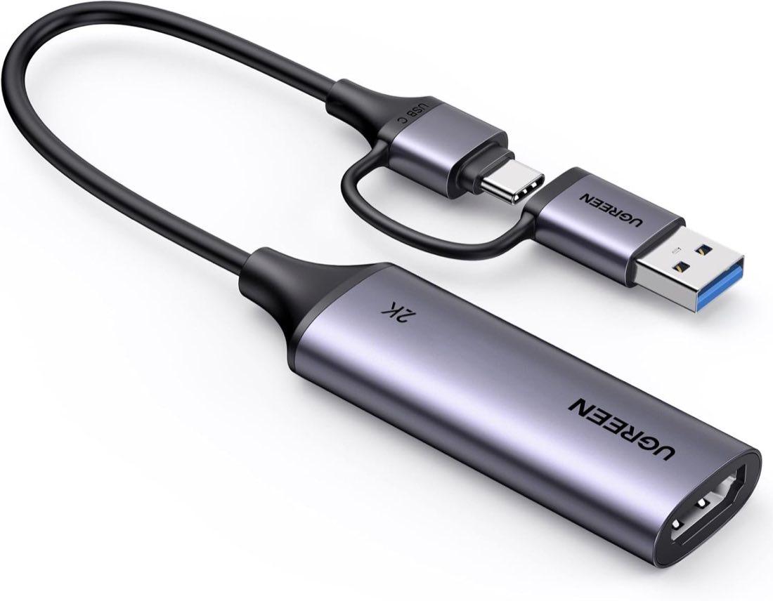 UGREEN Video Capture Card, 4K Eingang und 2K30Hz/1080P60Hz Aufnahme