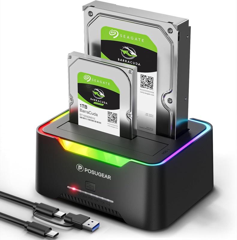 POSUGEAR Dual-Bay-Dockingstation mit Offline-Klon