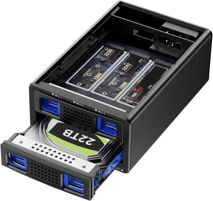 CENMATE Hybrid SATA + 3× M.2