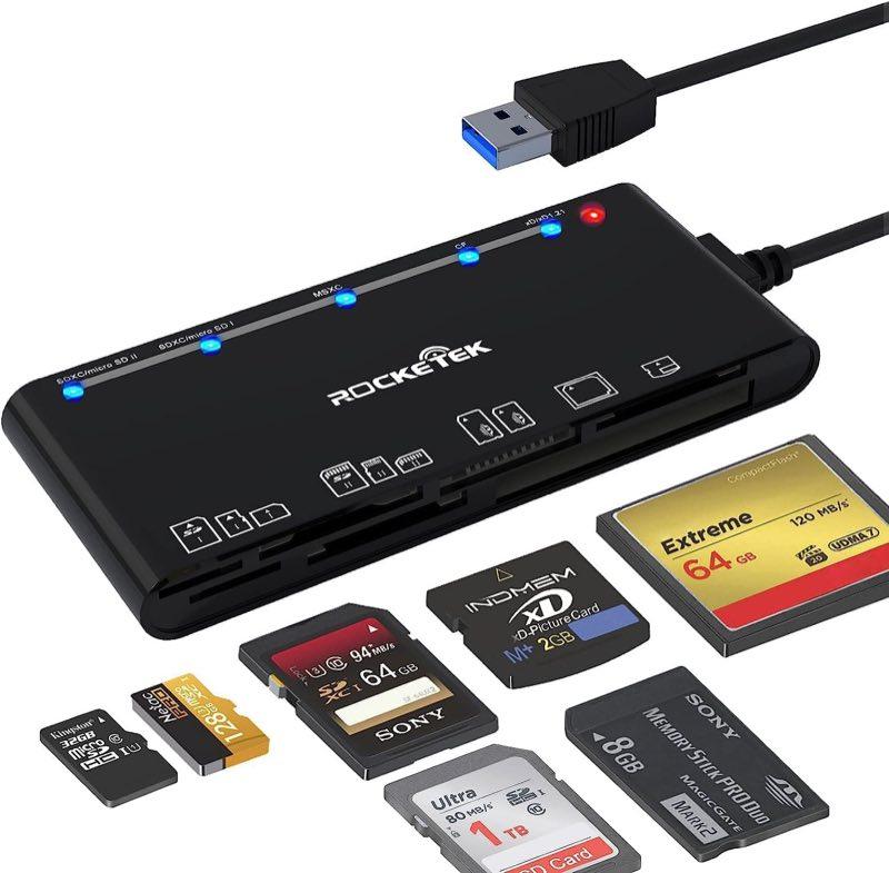 Rocketek 7-in-1 USB 3.0, CF, SD, microSD, xD, MS