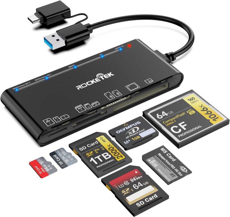 Rocketek 7-in-1 mit USB-C-Adapter, SD, CF, xD, MS