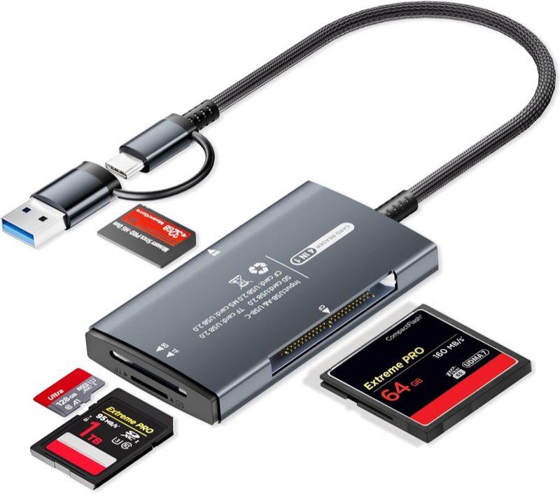 Ticenpe 4-in-1 SD, microSD, MS, CF, USB-A und USB-C