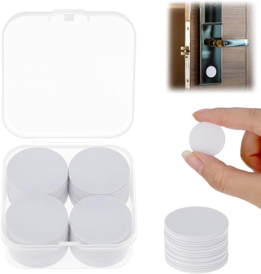 QWORK 60 Stück NFC Tag-Aufkleber, 25 mm, NTAG215