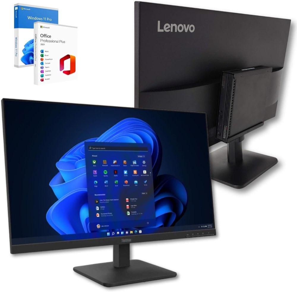 Lenovo Mini-PC plus 27-Zoll-Monitor
