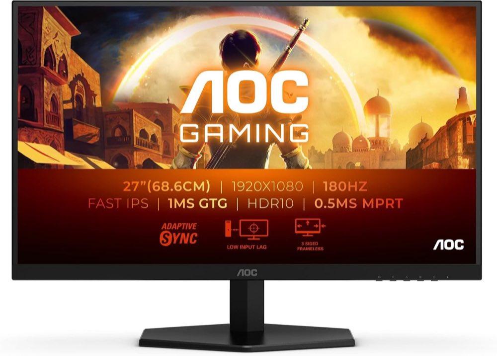 AOC 27G42E 27 Zoll FHD Gaming Monitor, 180 Hz, Fast IPS, HDR10, G-Sync Compatible