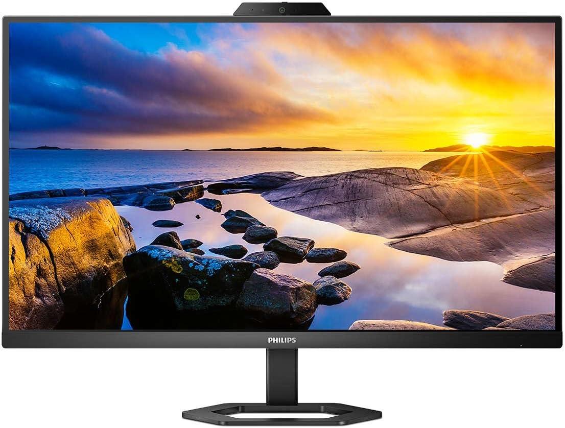 PHILIPS 27E1N5600HE 27 Zoll QHD USB-C Monitor, Webcam, höhenverstellbar, Lautsprecher (2560x1440, 75 Hz, HDMI, DisplayPort, USB-C, USB Hub) schwarz