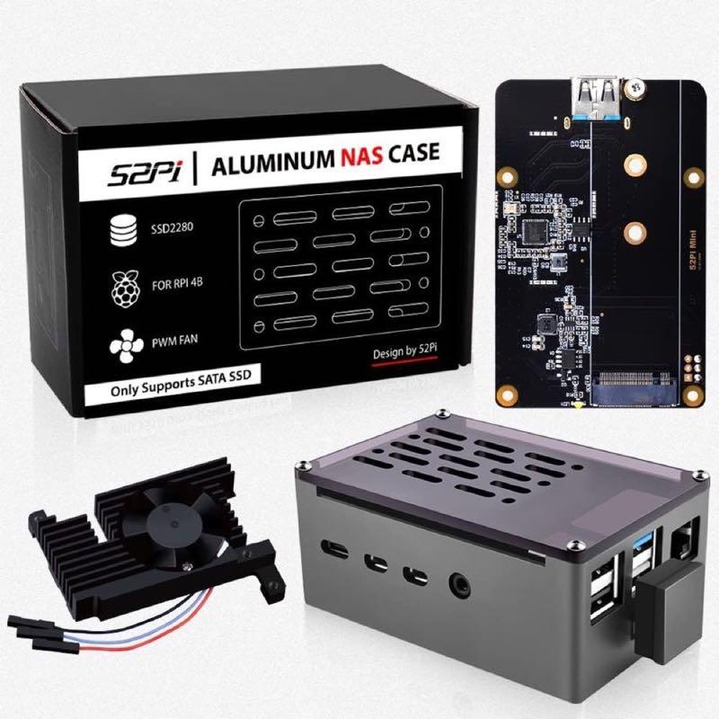 GeeekPi NAS-Gehäuse mit M.2-SATA-Adapter
