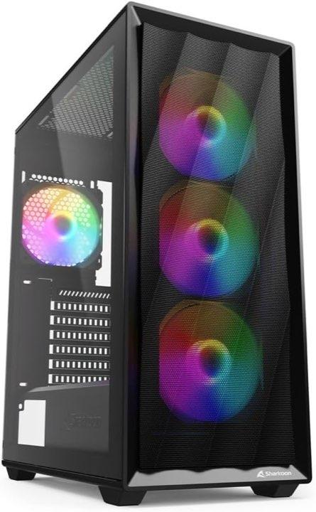 Sharkoon Sharkoon VK4 Rainbow Schwarz, ATX PC-Gehäuse - Produktbild