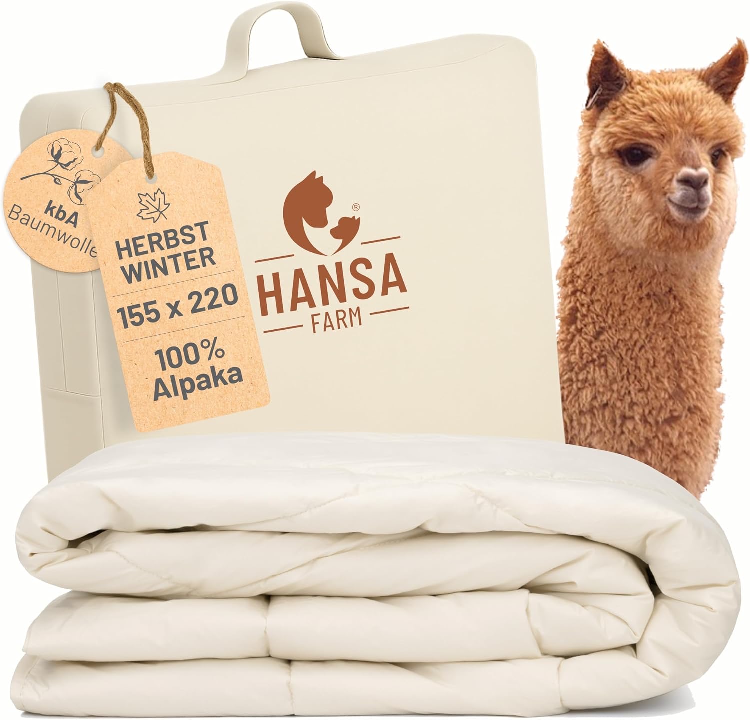 HANSA-FARM Baby Alpaka Bio 155×220, 1.700 g